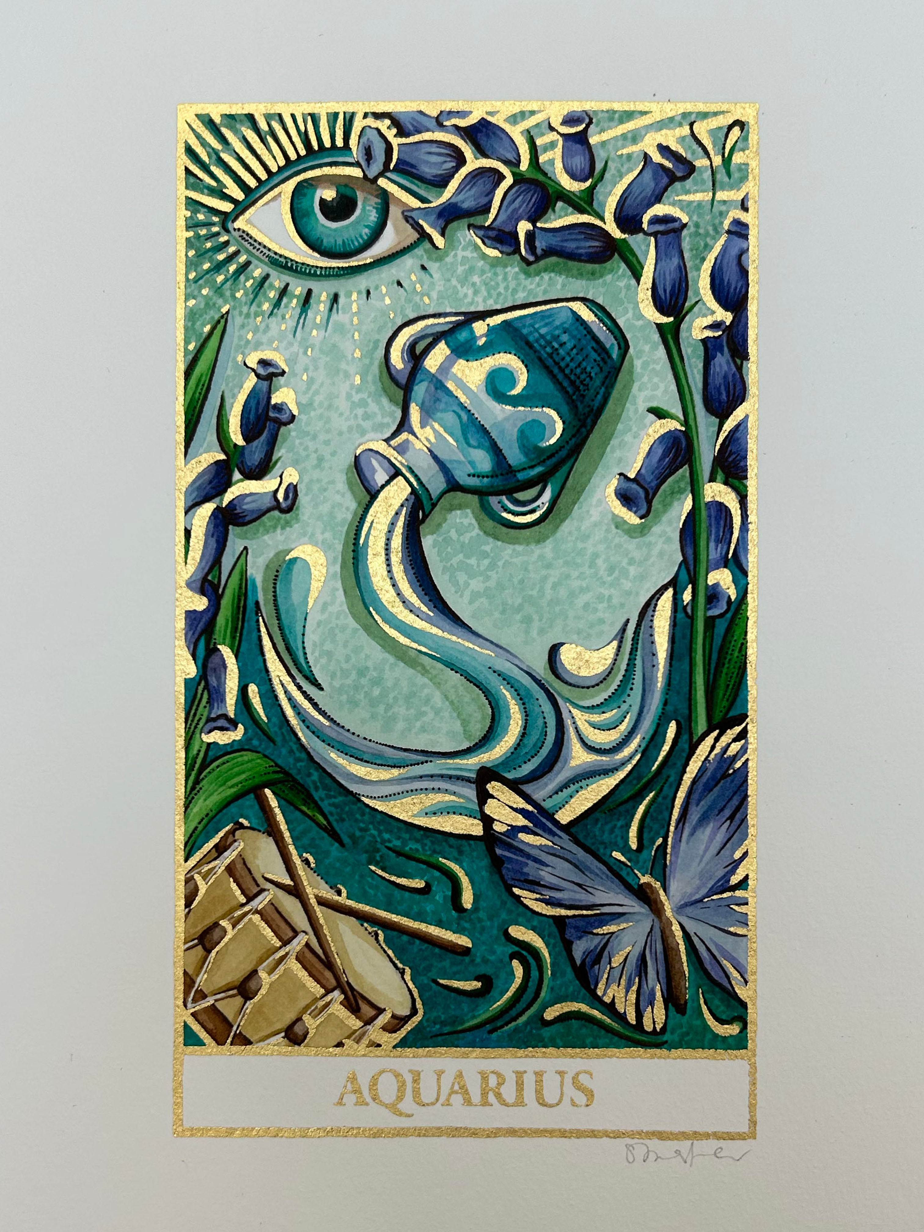 AQUARIUS Zodiac Tarot Artwork